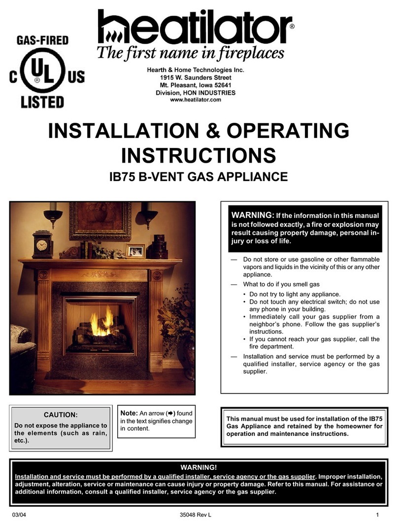 Heatilator IB75 Manual