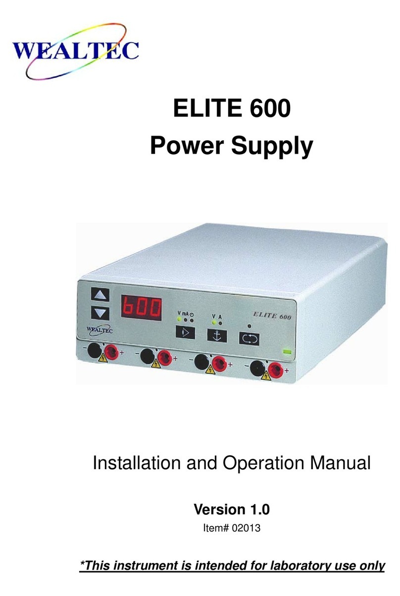 Wealtec ELITE 600 Installation and operation manual