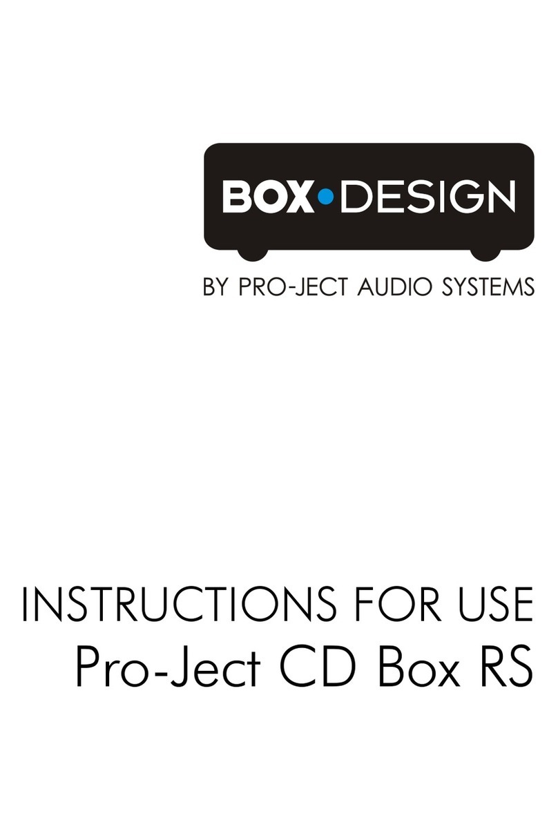 Pro-Ject Audio Systems CD Box RS Instructions for use
