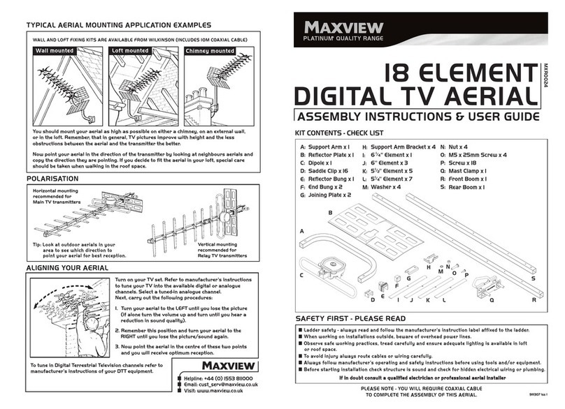 Maxview 18 Element Assembly instructions & user manual