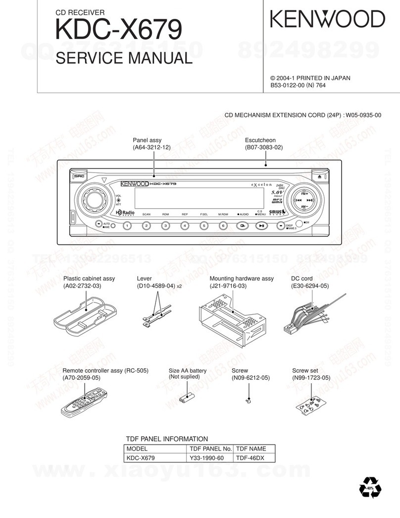 Kenwood KDC-X679 Service manual