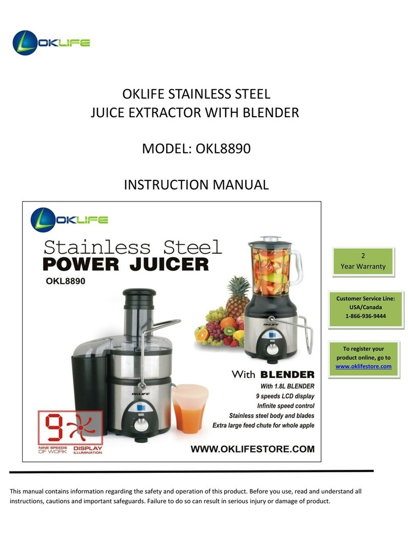 OKLIFE OKL8890 instruction manual