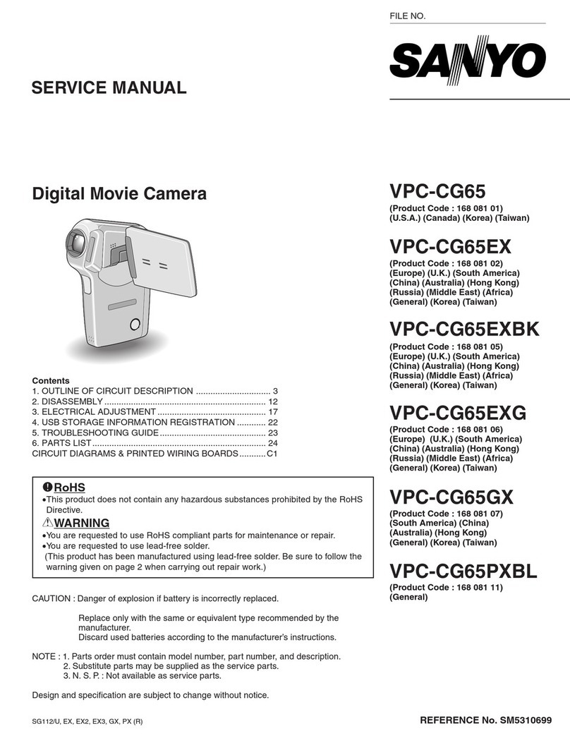 Sanyo Xacti VPC-CG65 Service manual