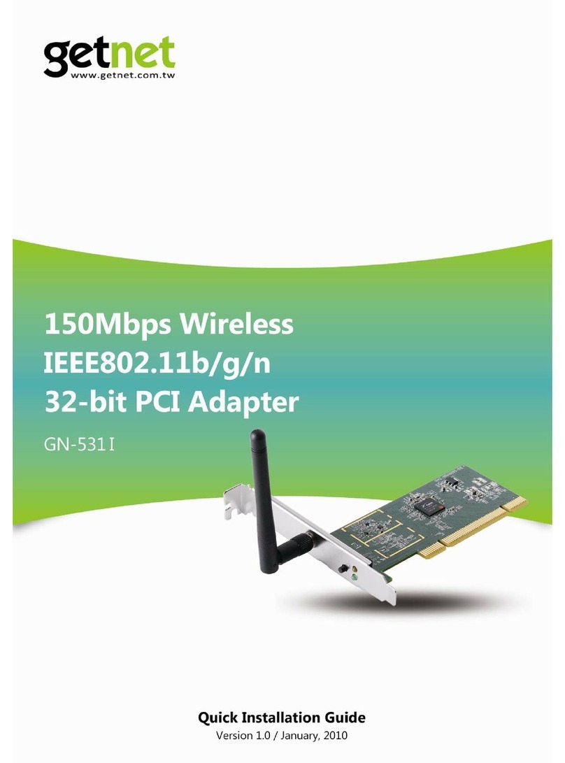Getnet GN-531I Quick installation guide