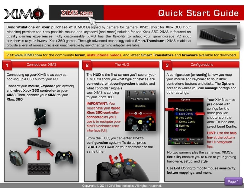 XIM3 Xbox 360 Input Machine quick start guide