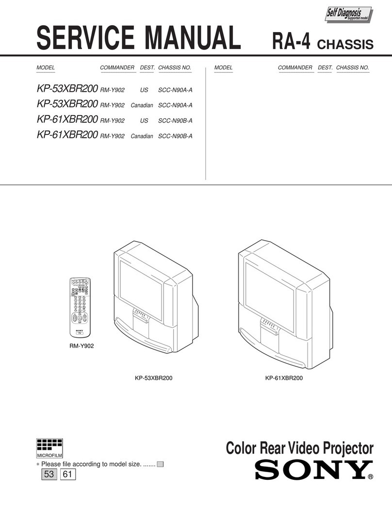 Sony KP-53XBR200 - 53" Projection Tv User manual