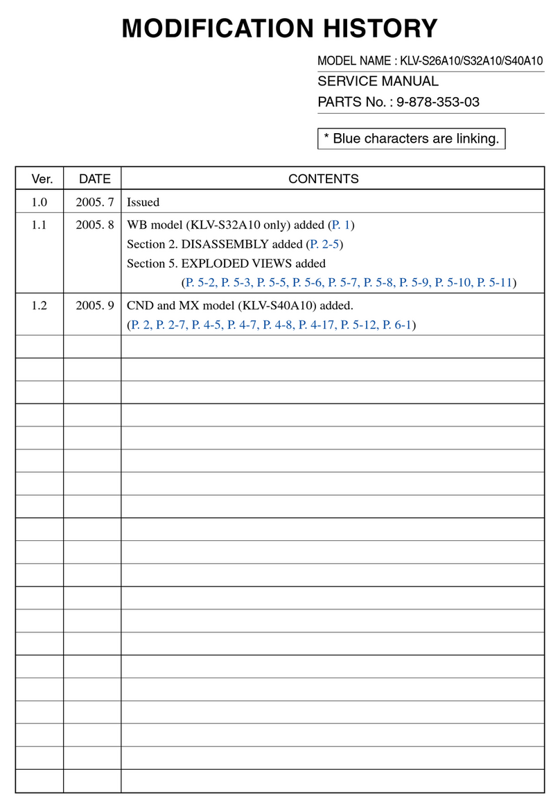 Sony WEGA KLV-S26A10 User manual