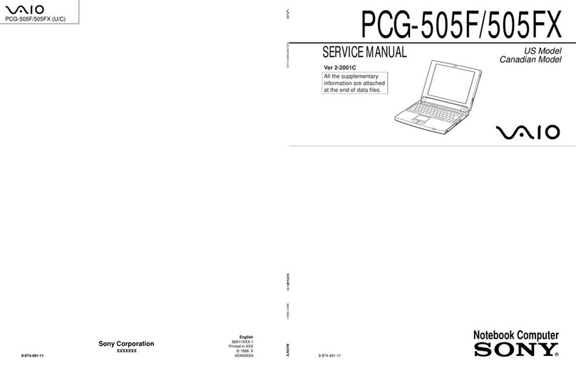Sony VAIO PCG-505F Service manual