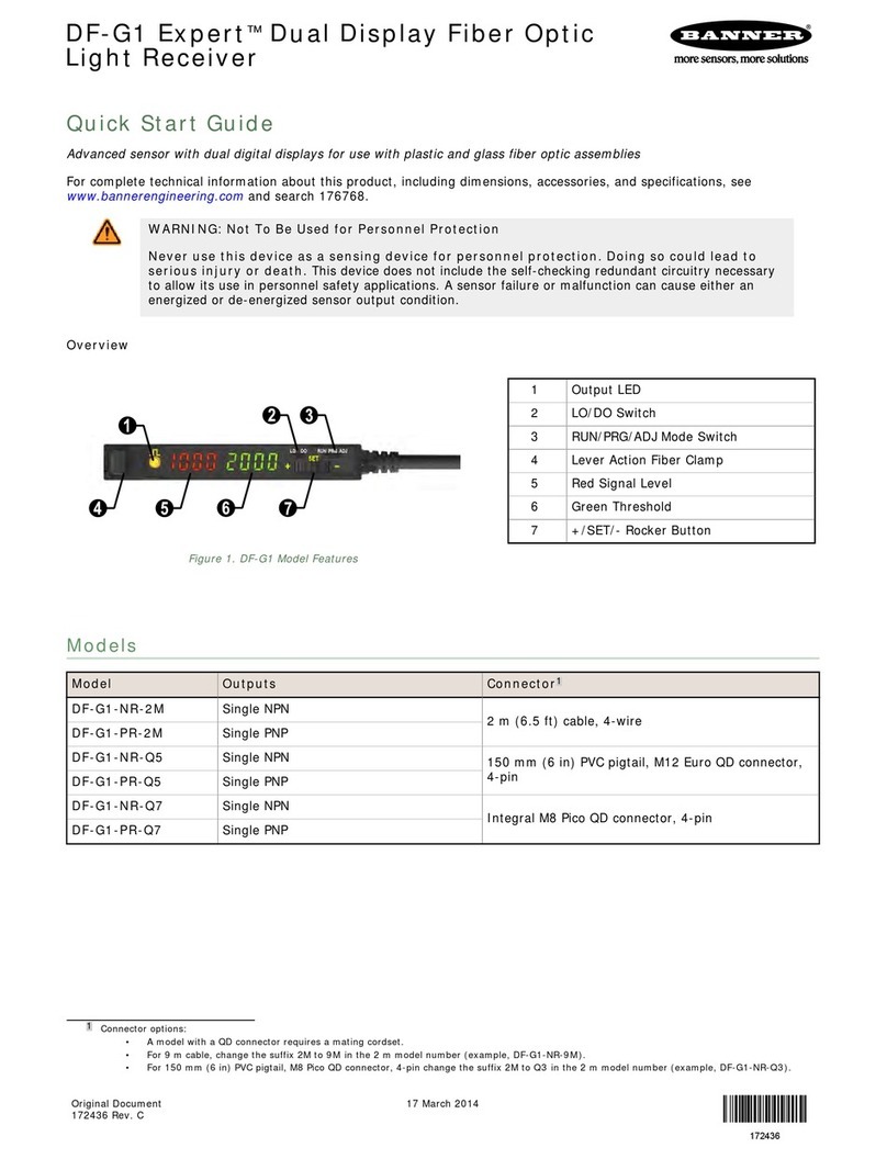 Banner DF-G1-NR-2M quick start guide
