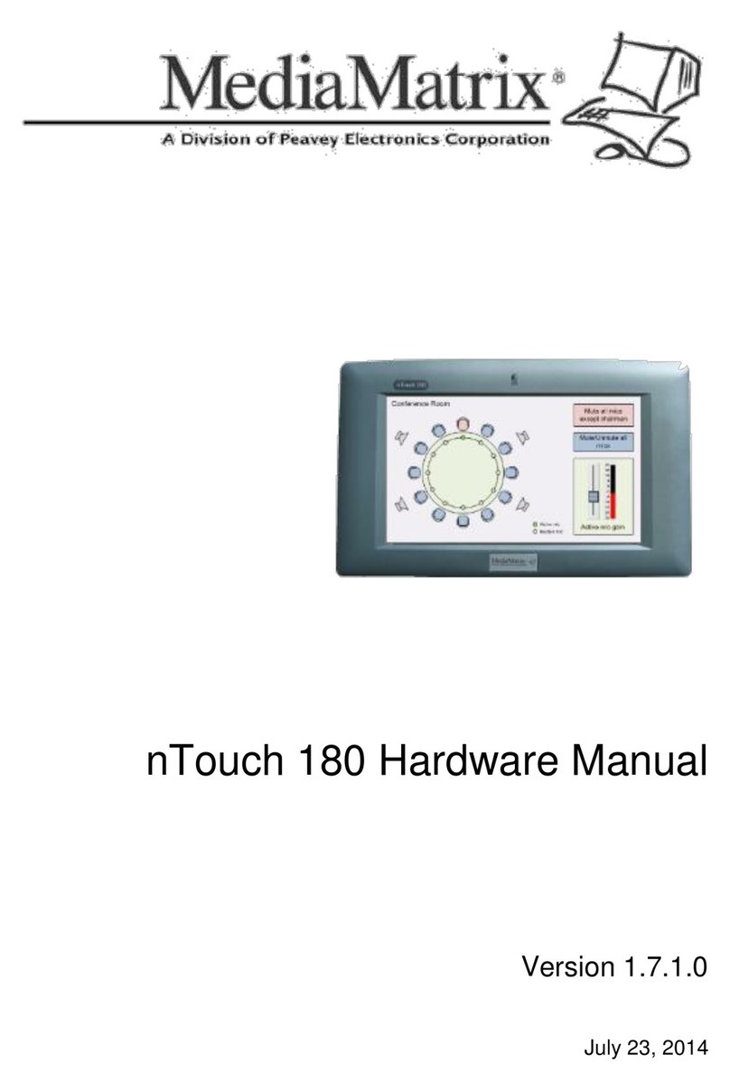 MediaMatrix nTouch 180 Hardware manual