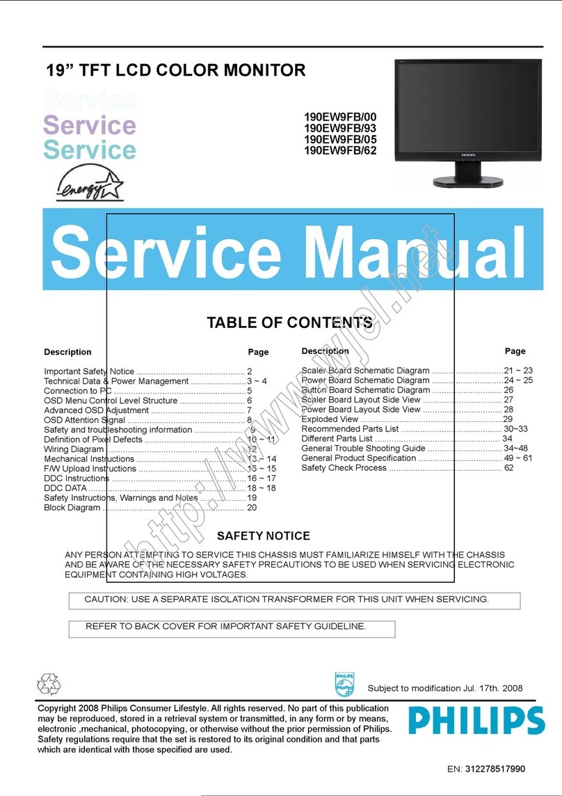 Philips 190EW9FB 00 Service manual