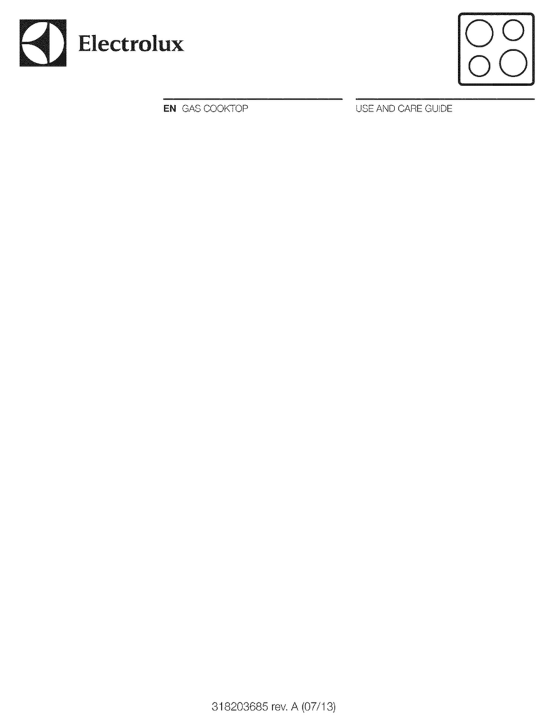 Electrolux GAS COOKTOP User manual