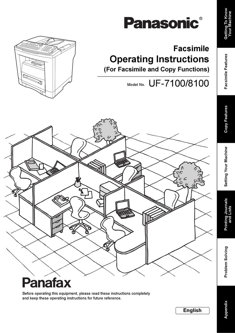 Panasonic Panafax UF-7100 User manual