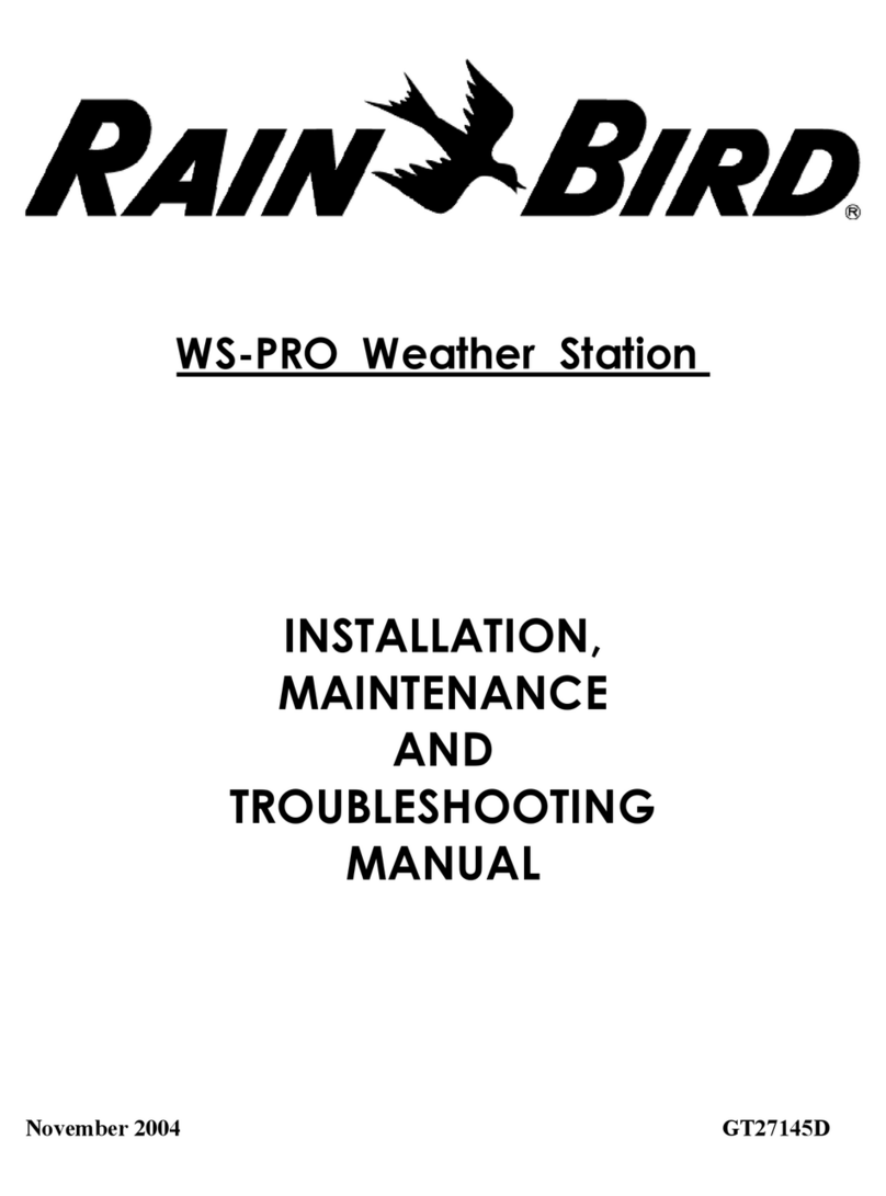 Rain Bird WS-PRO Installation, maintenance and troubleshooting manual
