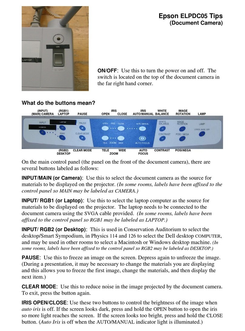 Epson ELPDC05 - High Resolution Document Imager... Tips