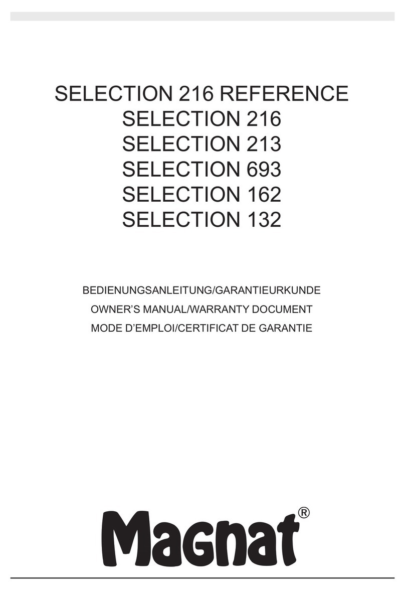 Magnat Audio PROFECTION 216 owner's manual