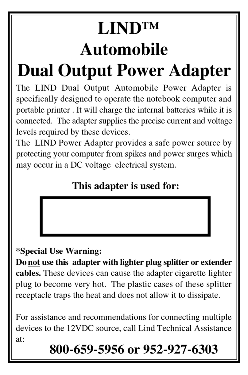 LIND Power Adapter operating instructions