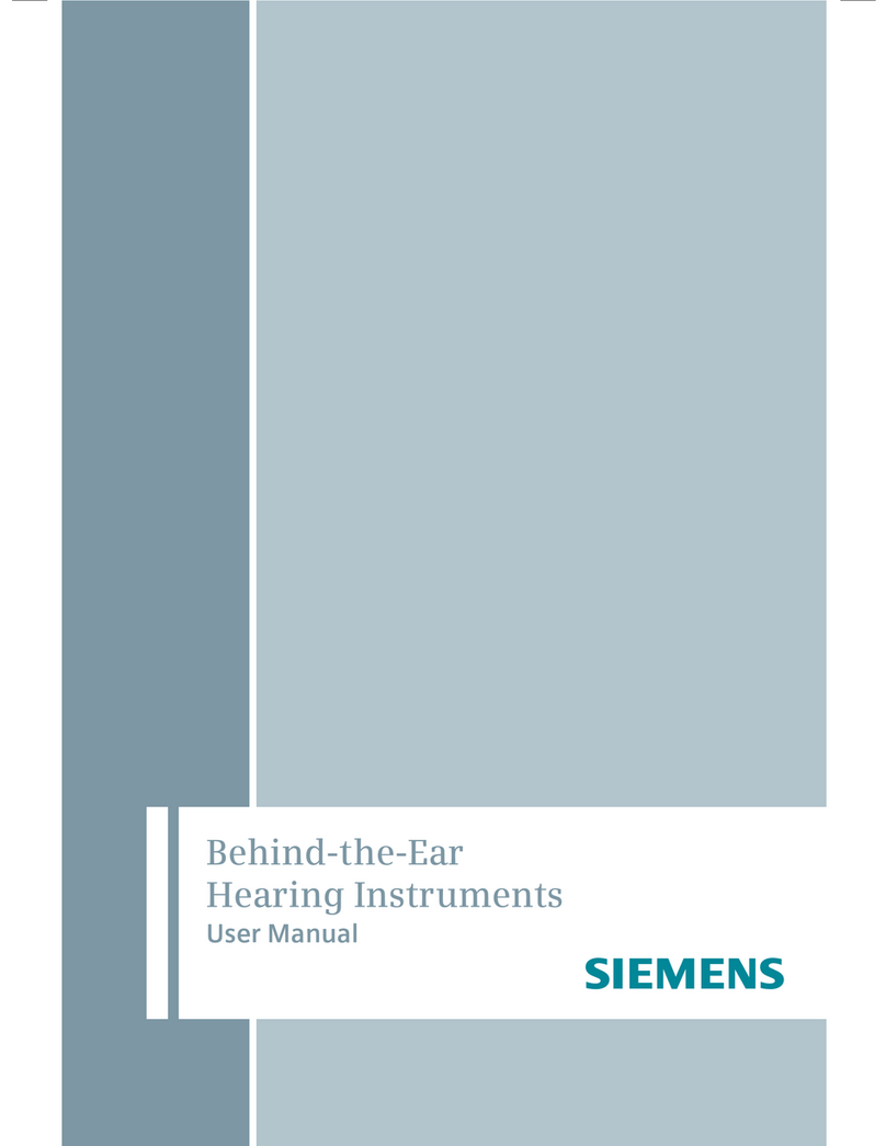 Siemens Behind-the-Ear Hearing Instruments User manual