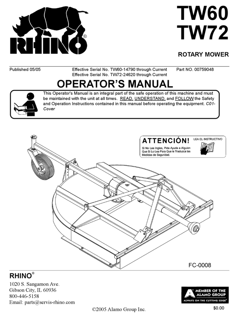 RHINO TW60 Operator's manual