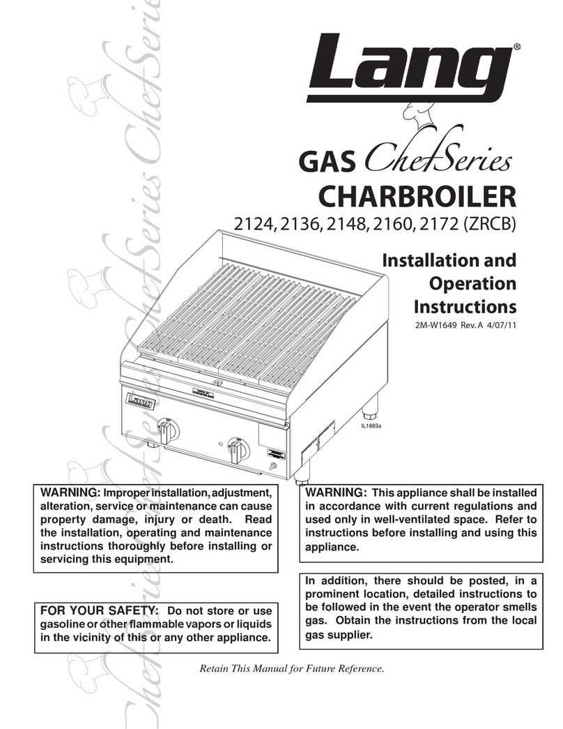 Lang 2124ZRCB Installation and operation instructions