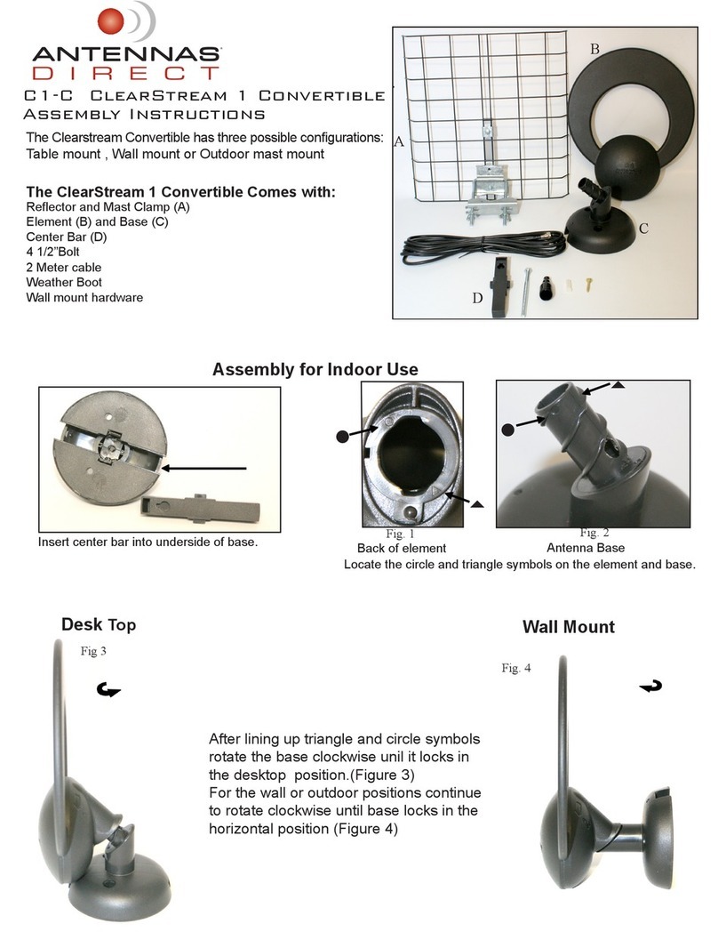 Antennas Direct C1-C ClearStream 1 Convertible User manual Antennas Direct C1-C ClearStream 1 Convertible User manual
