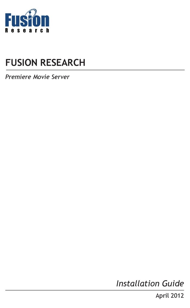 Fusion Premiere Movie Server User manual