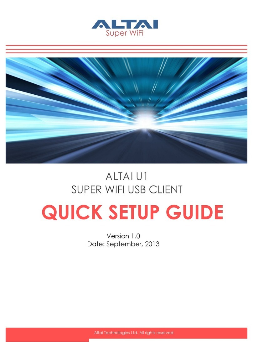 Altai Technologies U1 Quick setup guide