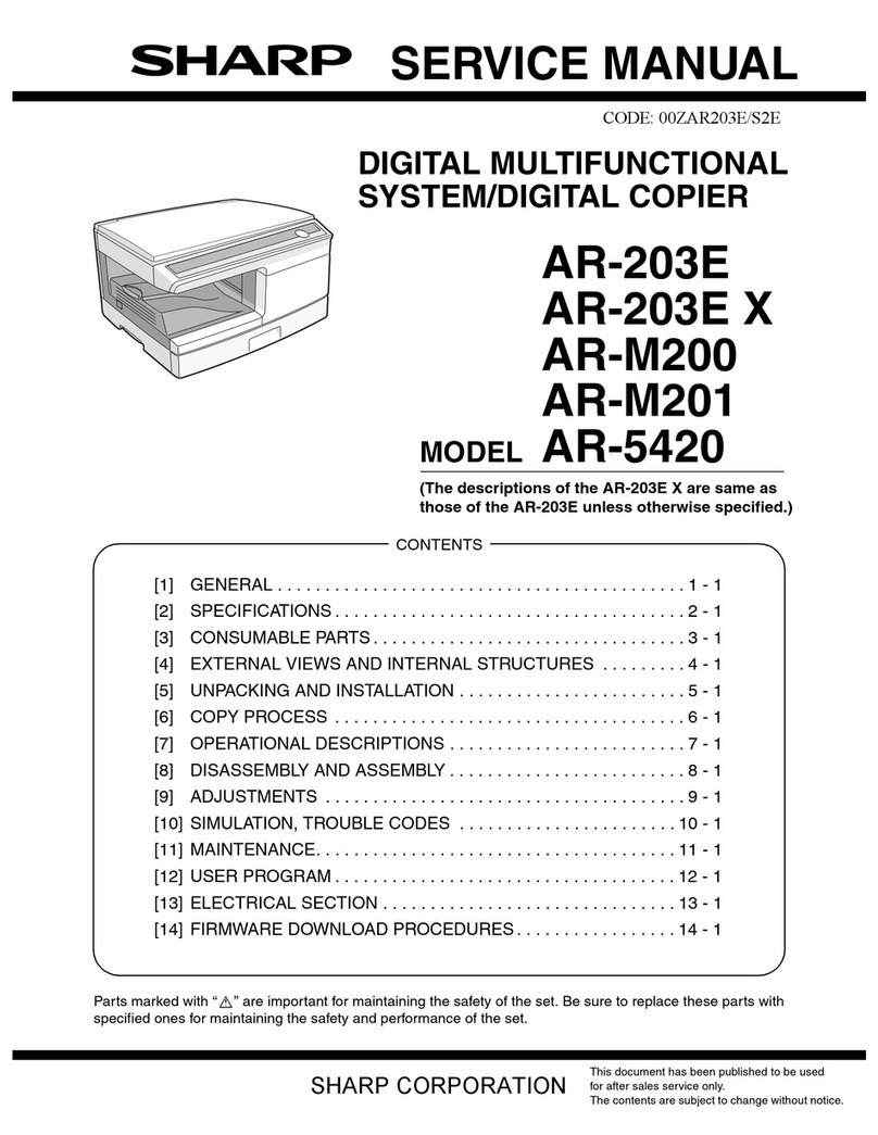 Sharp AR-203E X User manual