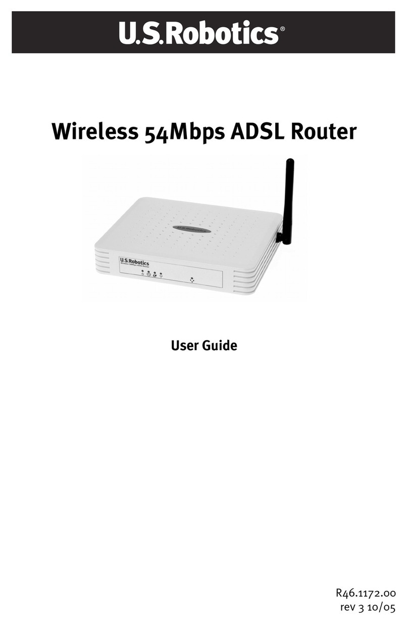 US Robotics Wireless 54Mbps ADSL Router user guide