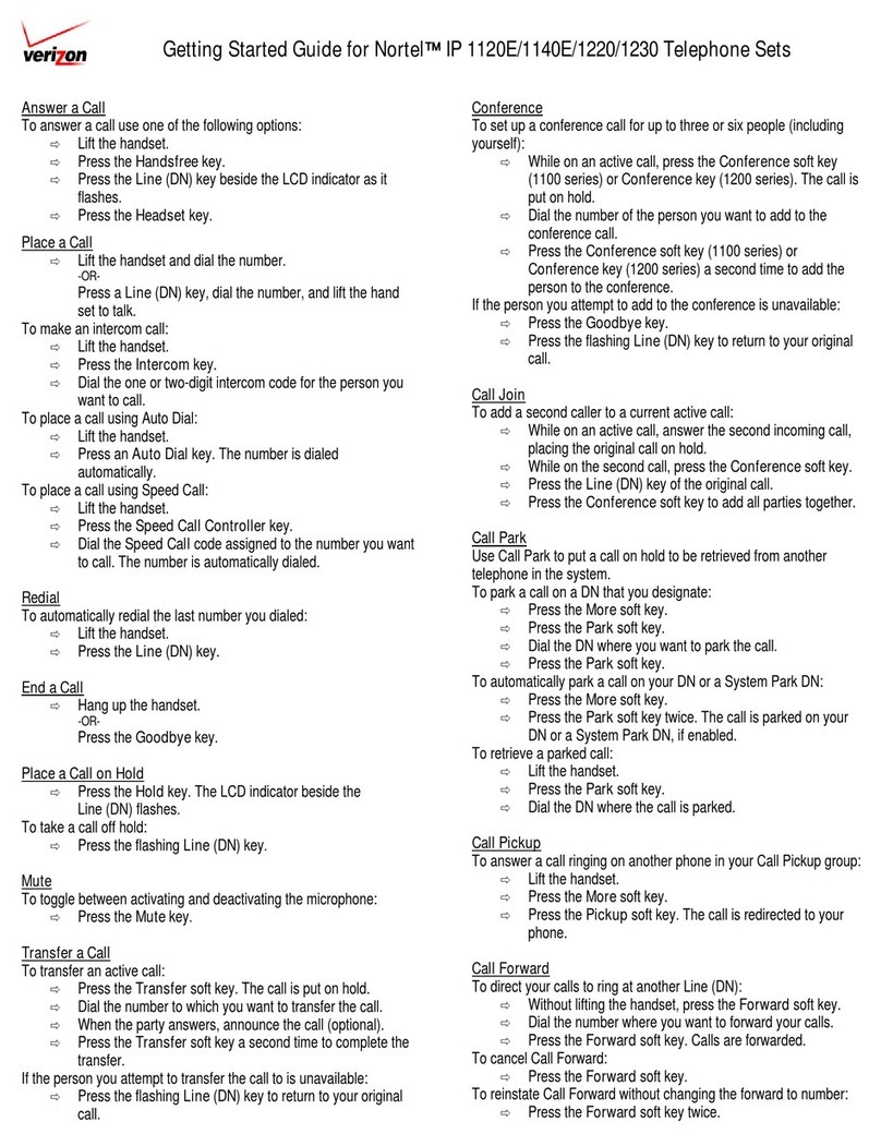 Nortel IP 1120E User manual