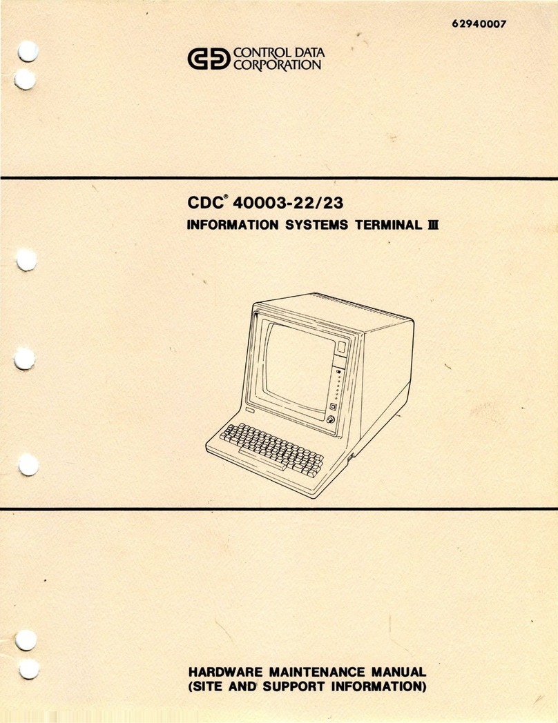 Control Data Corporation CDC 40003-22 Hardware Maintenance Manual