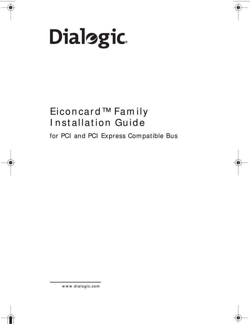 Dialogic Eiconcard Family User manual