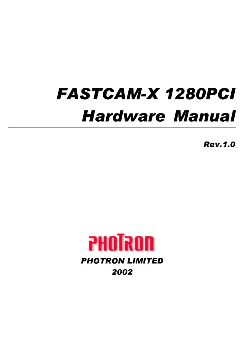 Photron FASTCAM-X 1280PCI Hardware manual
