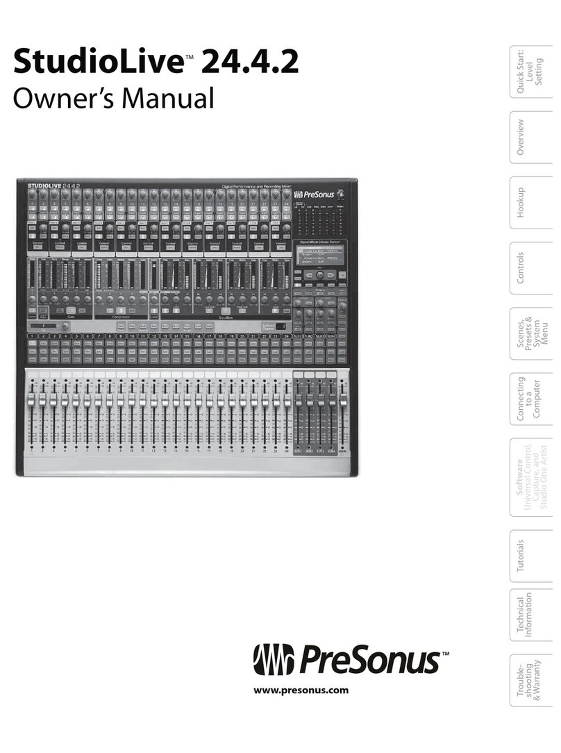 PRESONUS STUDIOLIVE 24.4.2 owner's manual