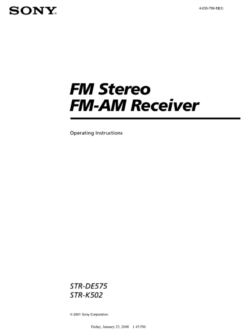 Sony STR-DE575 - Fm Stereo/fm-am Receiver User manual