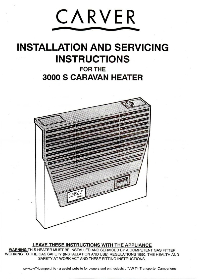 CARAVER 3000 S CARAVAN Installation and servicing instructions