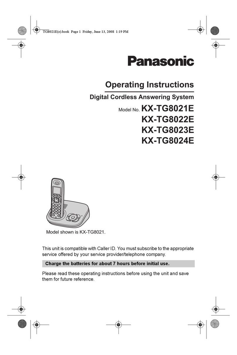 Panasonic KX-TG8022E operating instructions
