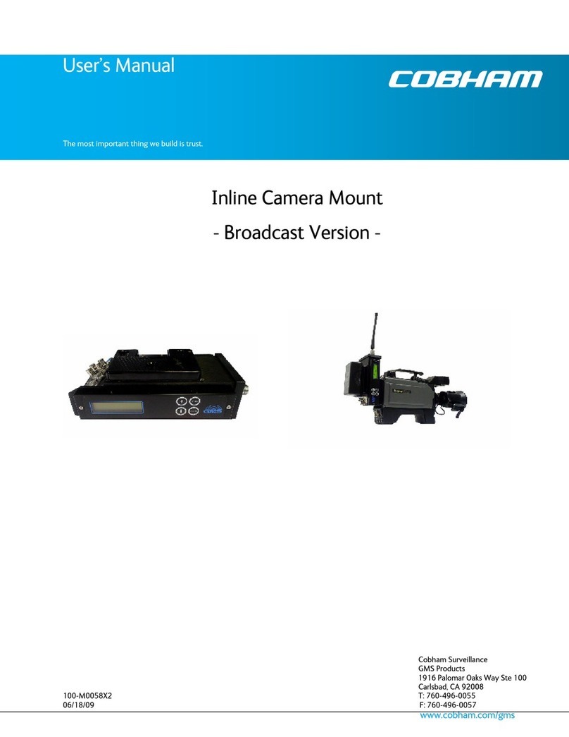 COBHAM Inline Camera Mount Broadcast Versioin user manual