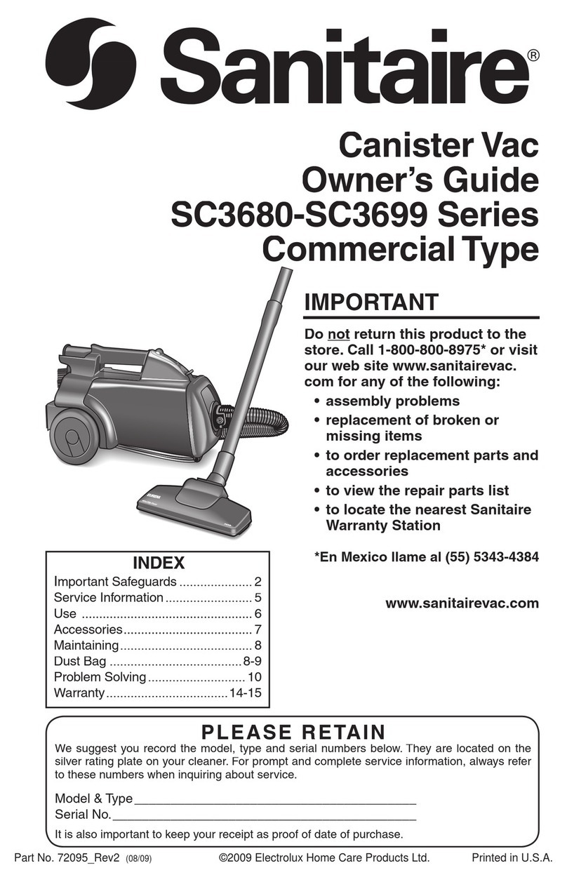 Sanitaire SC3680 Series User manual