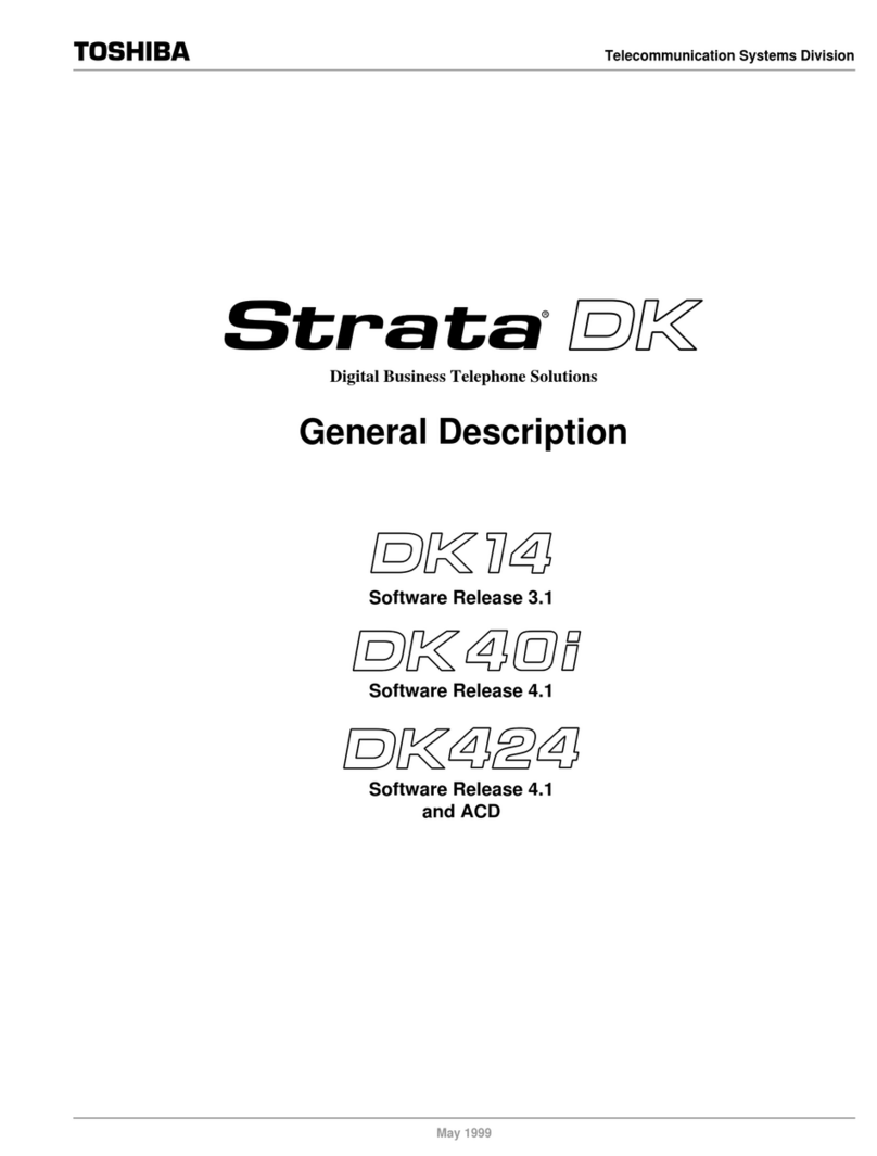 Toshiba Strata DK14 Operating and maintenance instructions