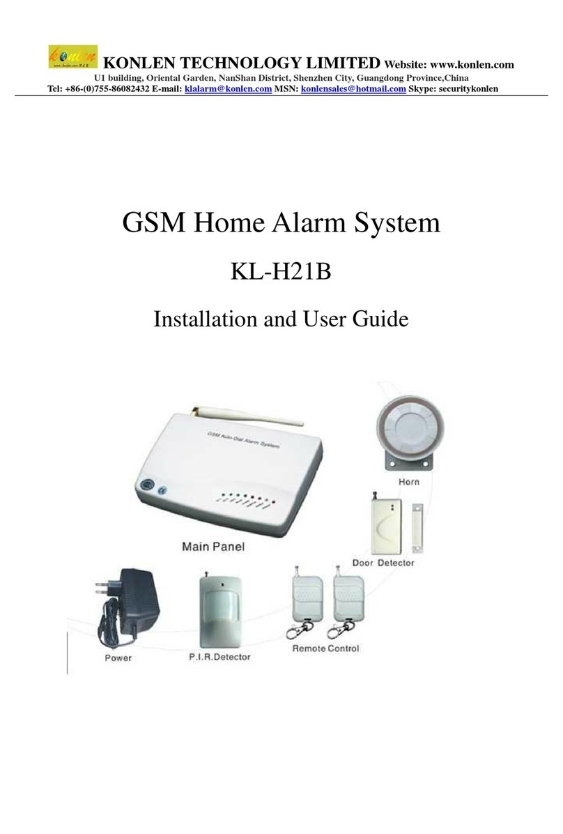 Konlen KL-H21B Installation and user guide