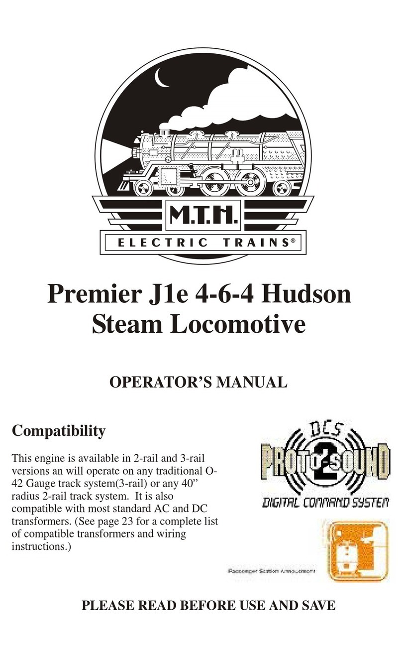 M.T.H. Premier J1e 4-6-4 HudsonSteam Locomotive Operator's manual M.T.H. Premier J1e 4-6-4 HudsonSteam Locomotive Operator's manual