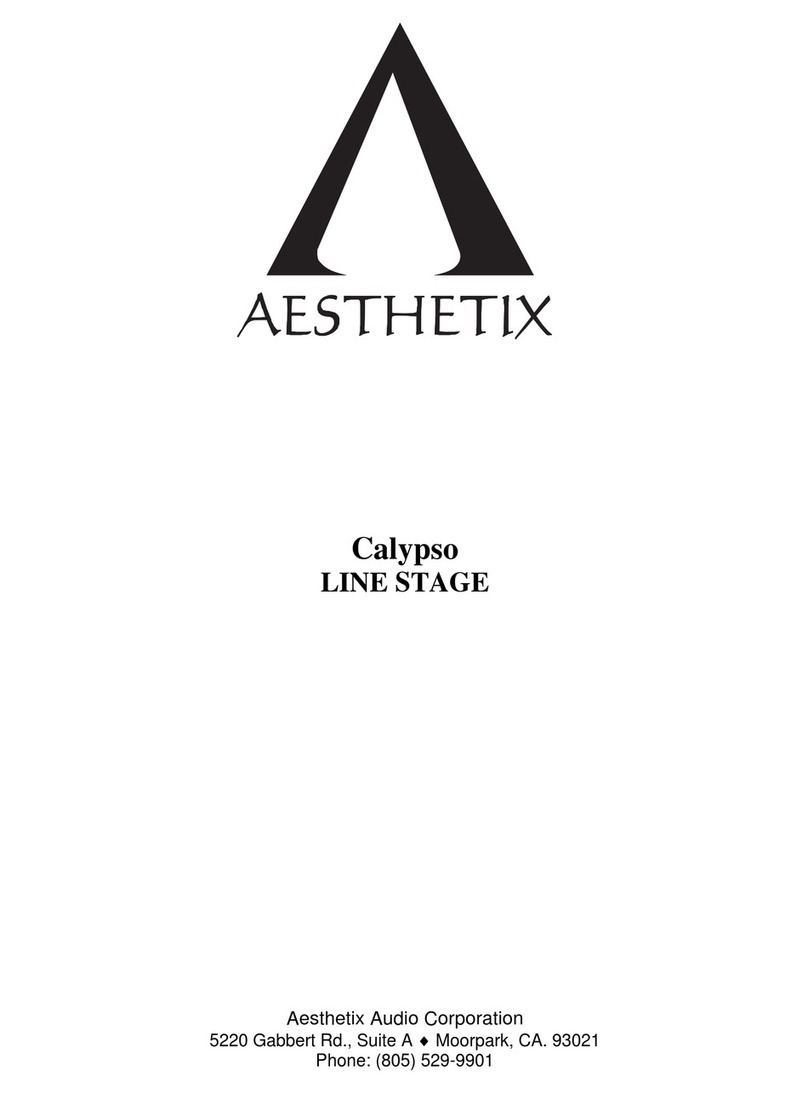 Aesthetix Calypso owner's manual