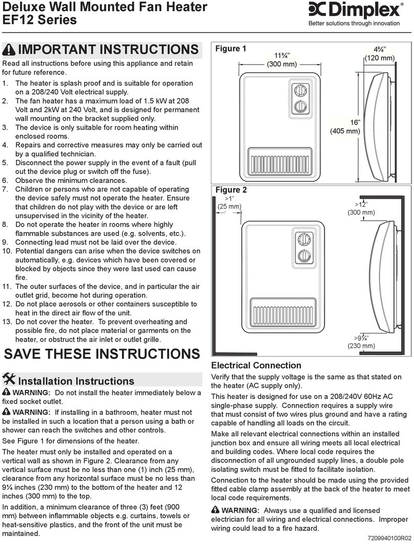 Dimplex EF12 Series User manual