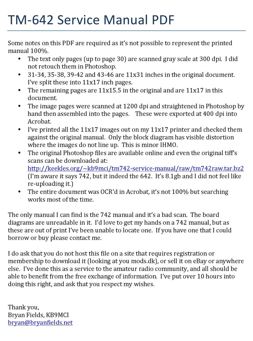 Kenwood TM-642A User manual