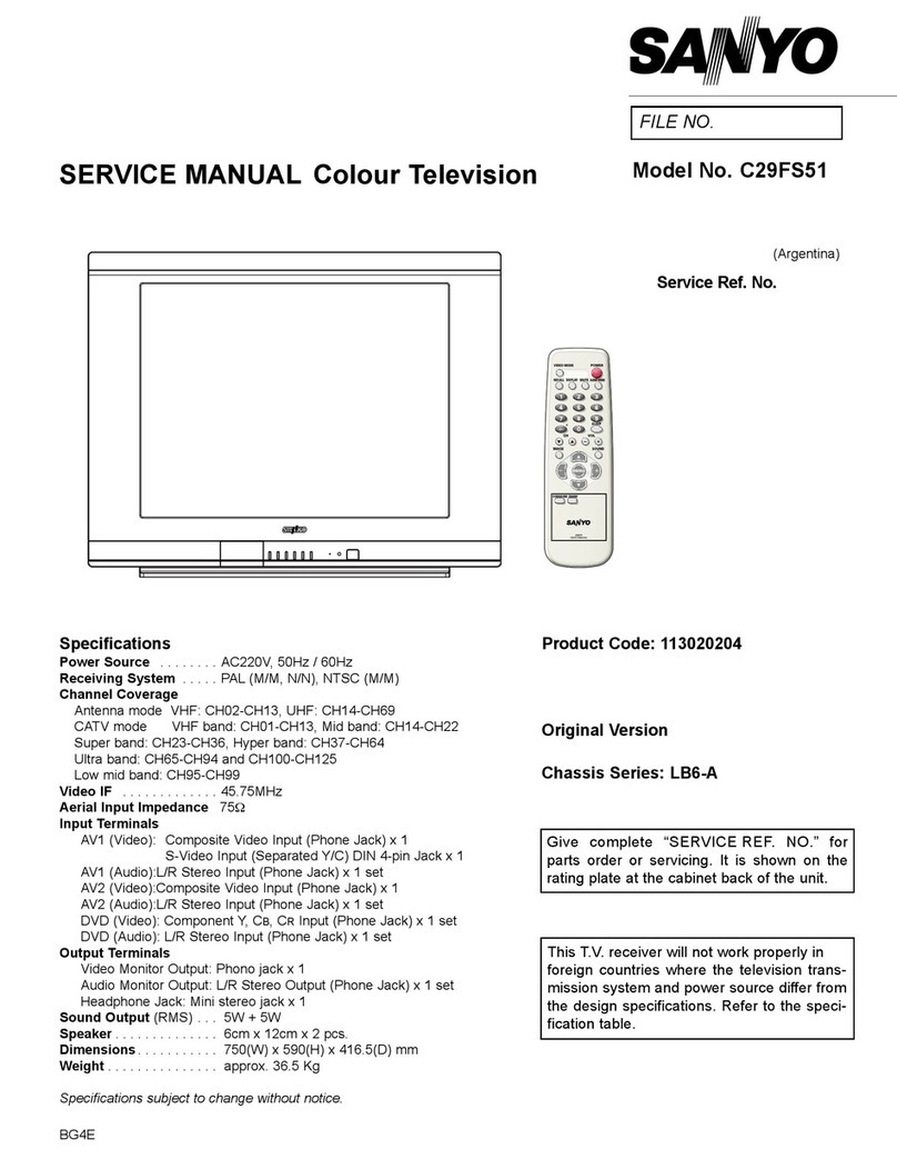 Sanyo C29FS51 User manual Sanyo C29FS51 User manual