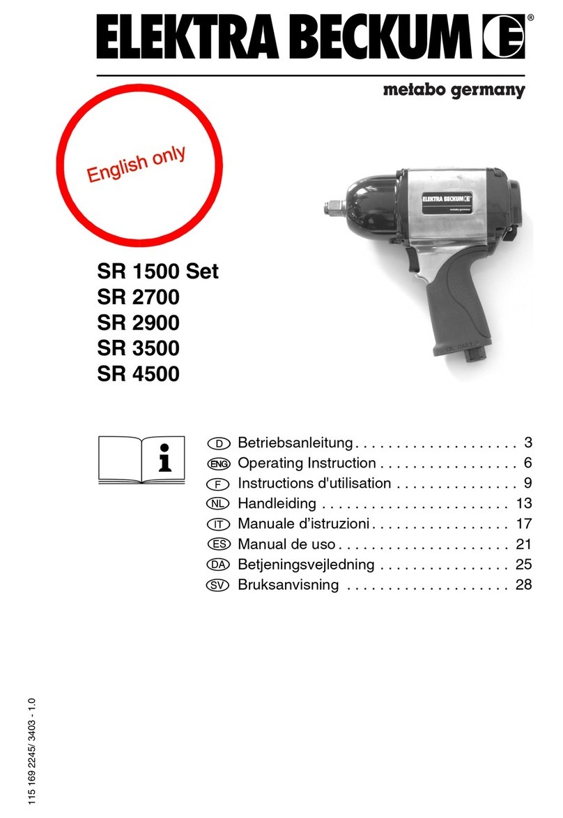 Elektra Beckum SR 1500 set operating instructions