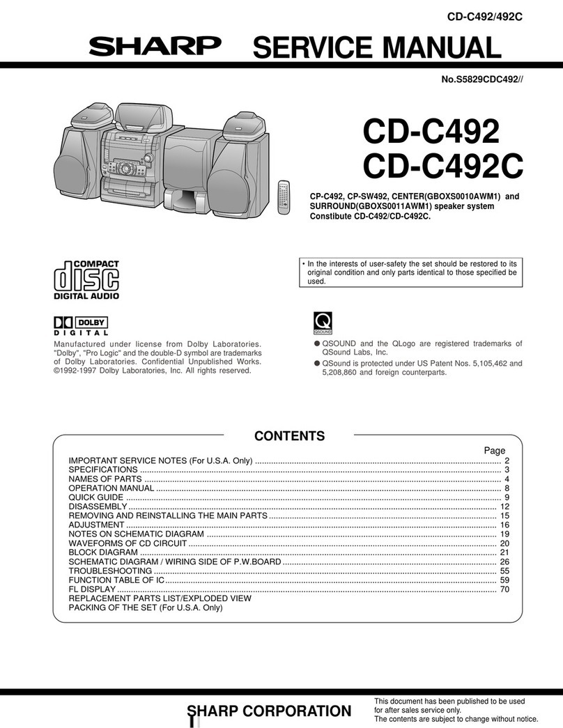 Sharp CD-C492 User manual Sharp CD-C492 User manual