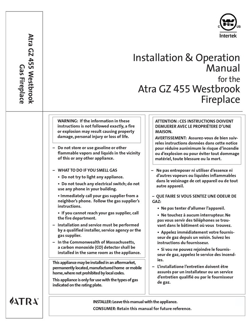 Atra GZ 455 Westbrook Installation & operation manual