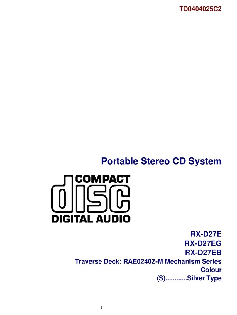 Panasonic RX-D27E User manual Panasonic RX-D27E User manual